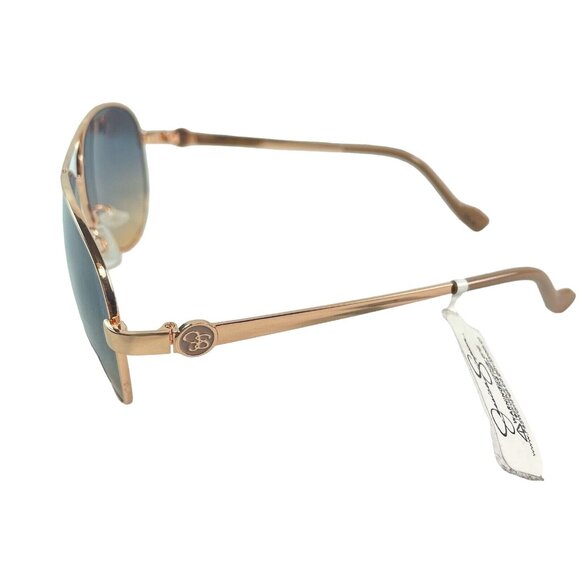 Jessica Simpson Aviator Fashion Sunglasses Rose Gold Metal UV Absorptive u